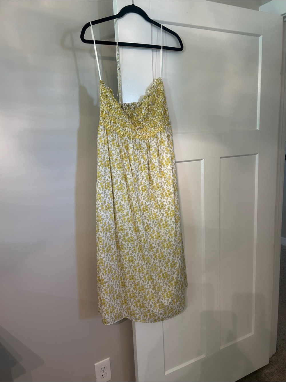 J. Crew Yellow Floral Spaghetti-Strap Sundress